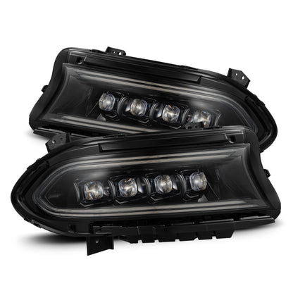AlphaRex 15-23 Dodge Charger NOVA LED Proj Headlights Alpha-Blk w/Actv Light & Seq.Sig / SB DRL - B2B Diesel & Gas Service