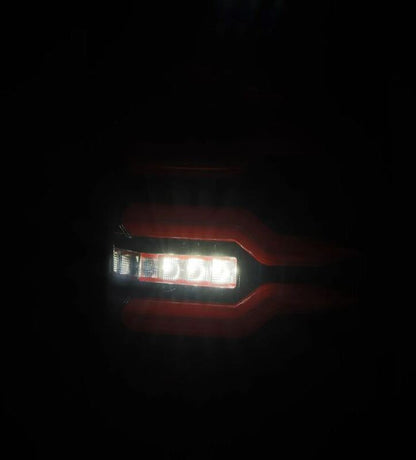 AlphaRex 99-06 Chevrolet Silverado/99-06 GMC Sierra LUXX-Series LED Tail Lights - Black/Red - B2B Diesel & Gas Service