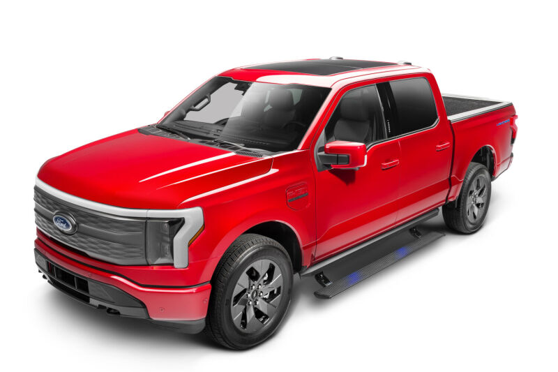 AMP Research 2021 Ford F-150 SuperCrew & 22-23 F-150 Lightning CC PowerStep XL - Black - B2B Diesel & Gas Service