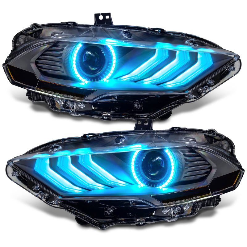 Oracle Lighting 18-23 Ford Mustang Dynamic ColorSHIFT LED Headlights - Black Series - B2B Diesel & Gas Service
