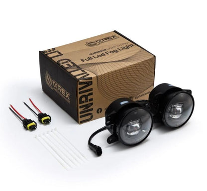 AlphaRex Universal Chrysler/Dodge/Hummer/Jeep DoubleTap Dual Color LED Proj Fog Lights - White/Amber - B2B Diesel & Gas Service