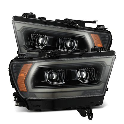 AlphaRex 19-22 Dodge Ram 1500 PRO-Series Projector Headlights Alpha Black w/Seq Signal/DRL - B2B Diesel & Gas Service