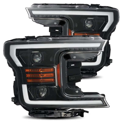 AlphaRex 18-19 Ford F-150 PRO-Series Proj Headlights Plank Style Gloss Blk w/Activ Light/Seq Signal - B2B Diesel & Gas Service