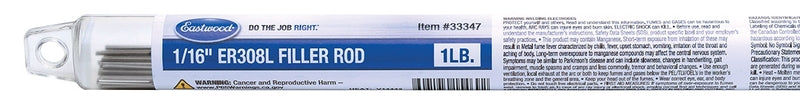 Eastwood 1/16 Inch ER308L Filler Rod 1LB - ER308L-063-01T 