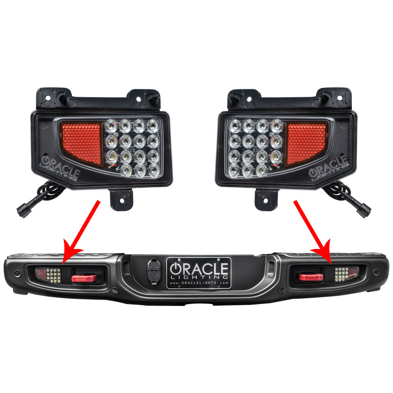 Oracle Jeep Gladiator JT Rear Bumper LED Reverse Lights w/ Plug & Play Harness - 6000K - B2B Diesel & Gas Service