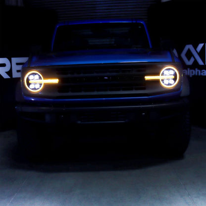 AlphaRex 21-23 Ford Bronco NOVA LED Projector Headlights Black - B2B Diesel & Gas Service