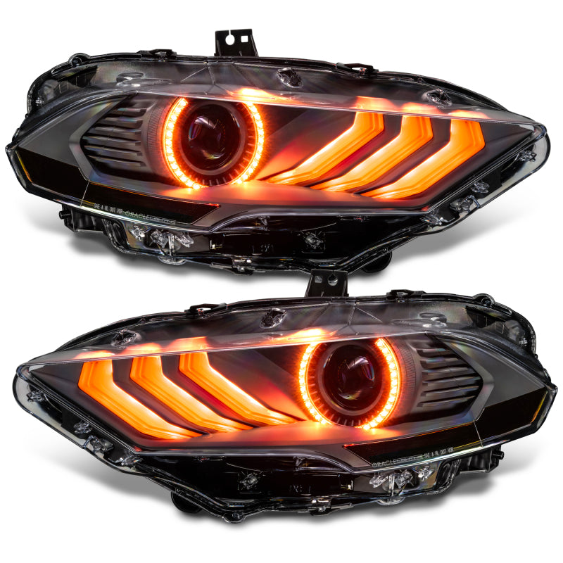 Oracle Lighting 18-23 Ford Mustang Dynamic ColorSHIFT LED Headlights - Black Series - B2B Diesel & Gas Service