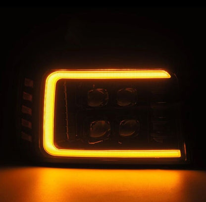 AlphaRex 92-96 Ford F-Series/Bronco NOVA-Series LED Proj Headlight Alpha-Bk w/Actv Light SS & SBDRL - B2B Diesel & Gas Service