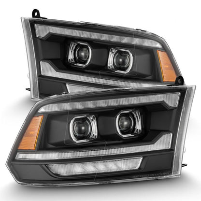 AlphaRex 09-18 Dodge Ram 2500 LUXX LED Proj Headlights Plank Style Blk w/Activ Light/Seq Signal/DRL - B2B Diesel & Gas Service