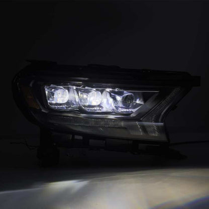 AlphaRex 19-21 Ford Ranger NOVA LED Proj Headlight Plnk Style Alpha Blk w/Activ Light/Seq Signal/DRL - B2B Diesel & Gas Service