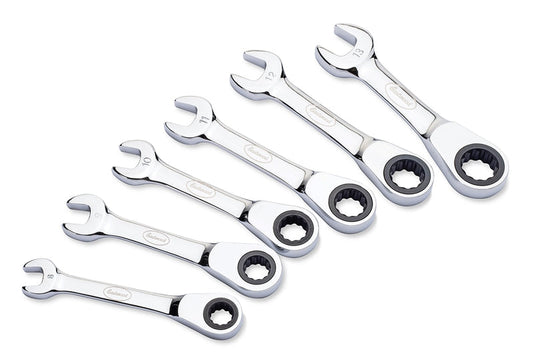 Eastwood 6pc Stubby MM Ratcheting Wrench Set 
