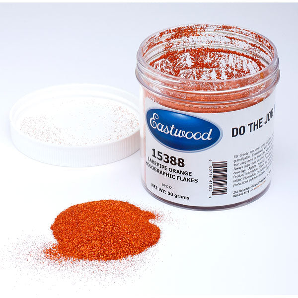 Eastwood Lakepipe Orange Holographic Flakes 50g - B2B Diesel & Gas Service