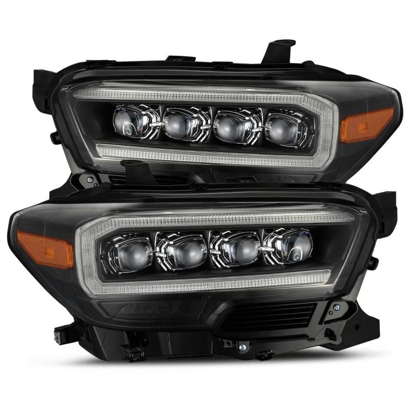AlphaRex 16-20 Toyota Tacoma NOVA LED Projector Headlights Plank Style Black w/Activation Light - B2B Diesel & Gas Service