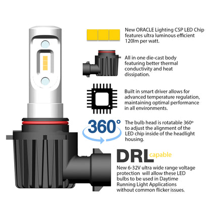 Oracle 9005 - VSeries LED Headlight Bulb Conversion Kit - 6000K - B2B Diesel & Gas Service