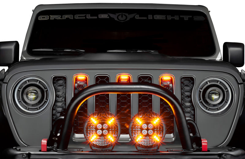 Oracle Universal Pre-Runner Style LED Grill Light Kit (New Style) - Amber w/Tinted Lens - B2B Diesel & Gas Service