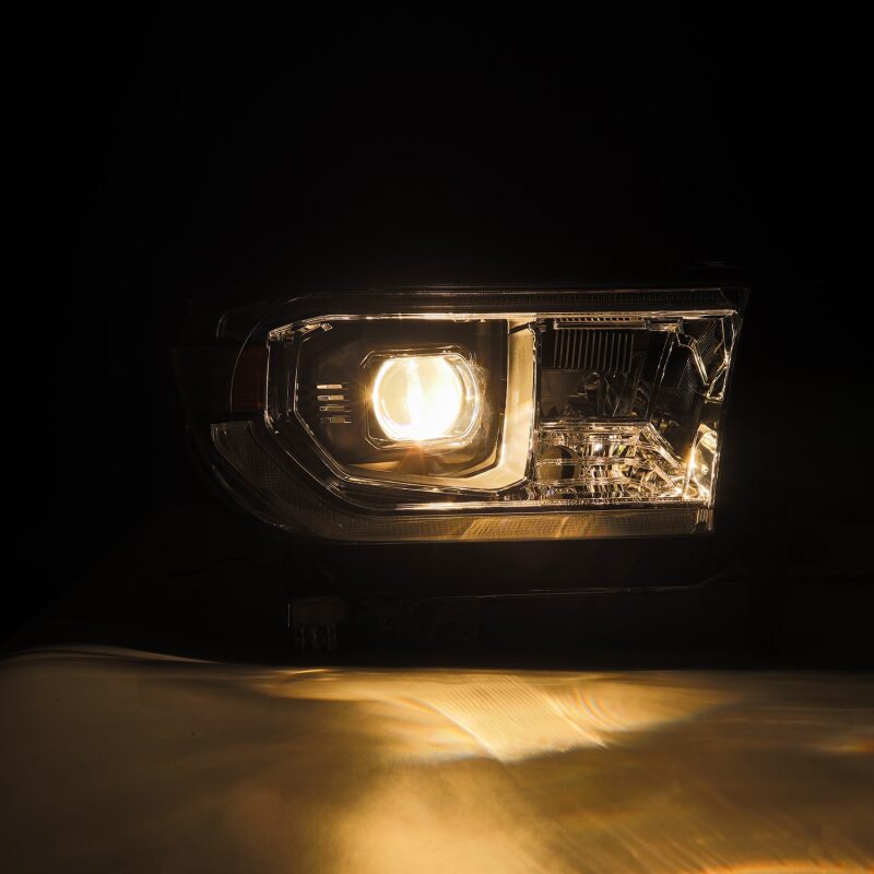 AlphaRex 07-13 Toyota Tundra / 08-17 Sequoia LUXX LED Proj HL Chrome w/Actv Light / Seq. Sig + DRL - B2B Diesel & Gas Service