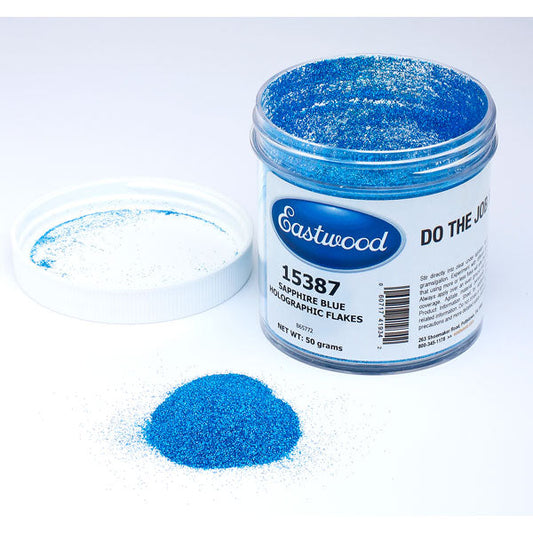 Eastwood Sapphire Blue Holographic Flakes 50g 