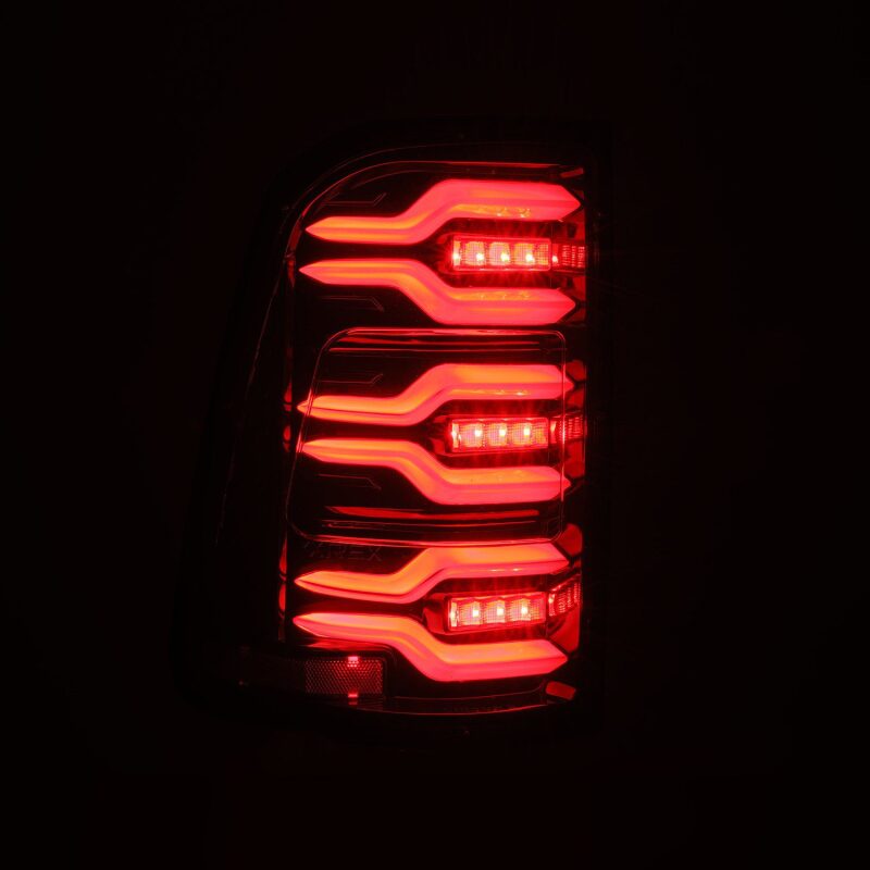 AlphaRex 19-21 Dodge Ram 1500 Luxx-Series LED Tail Lights Alpha-Black w/Activ Light/Seq Signal - B2B Diesel & Gas Service