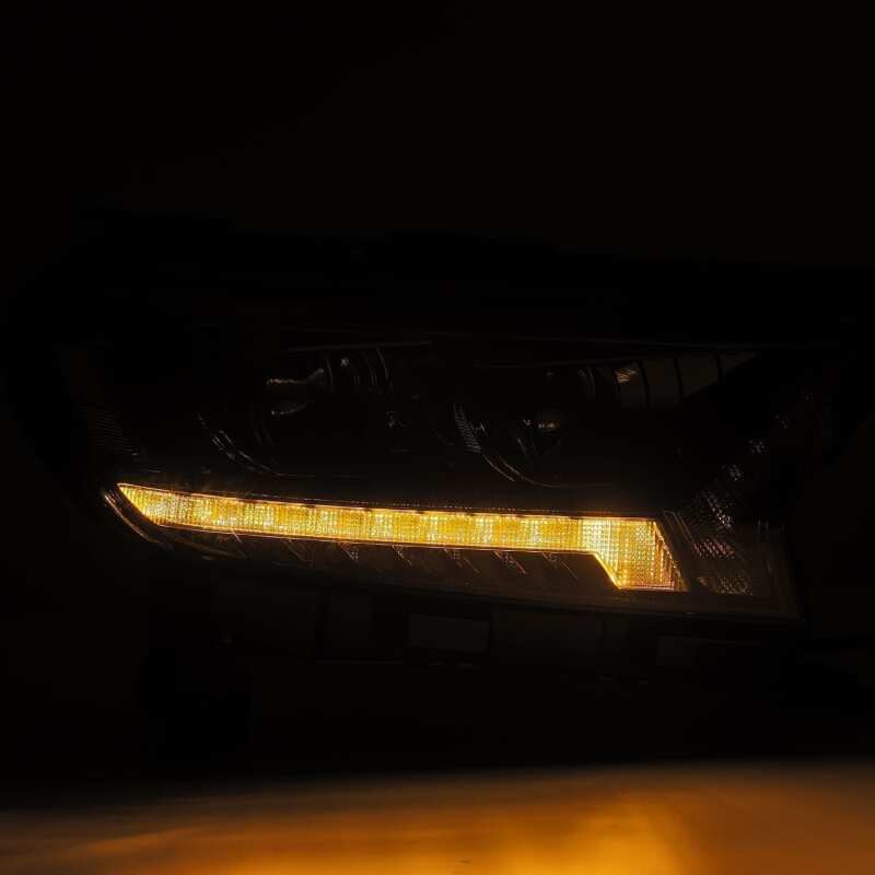 AlphaRex 19-21 Ford Ranger LUXX LED Proj Headlights Plank Style Alpha Black w/Seq Signal/DRL - B2B Diesel & Gas Service