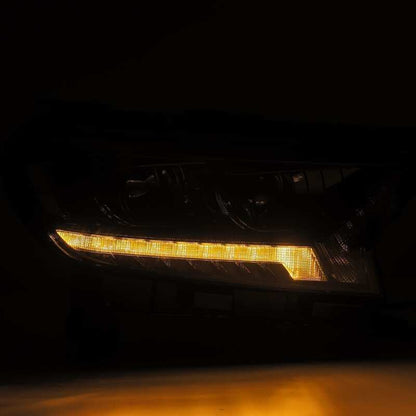 AlphaRex 19-21 Ford Ranger LUXX LED Proj Headlights Plank Style Alpha Black w/Seq Signal/DRL - B2B Diesel & Gas Service