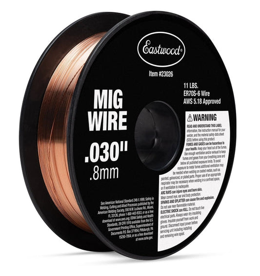 Eastwood Solid MIG Welding Wire 0.030 Inch - 11lb - 8 Inch Spool 