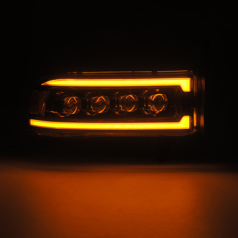 AlphaRex 94-01 RAM 1500 NOVA LED Proj Headlights Alpha-Blk w/Activ Light/Seq Signal/SB DRL - B2B Diesel & Gas Service
