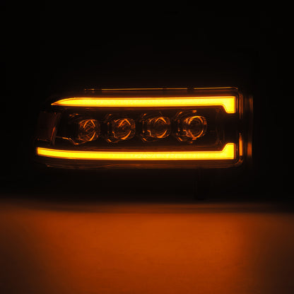 AlphaRex 94-01 RAM 1500 NOVA LED Proj Headlights Alpha-Blk w/Activ Light/Seq Signal/SB DRL - B2B Diesel & Gas Service
