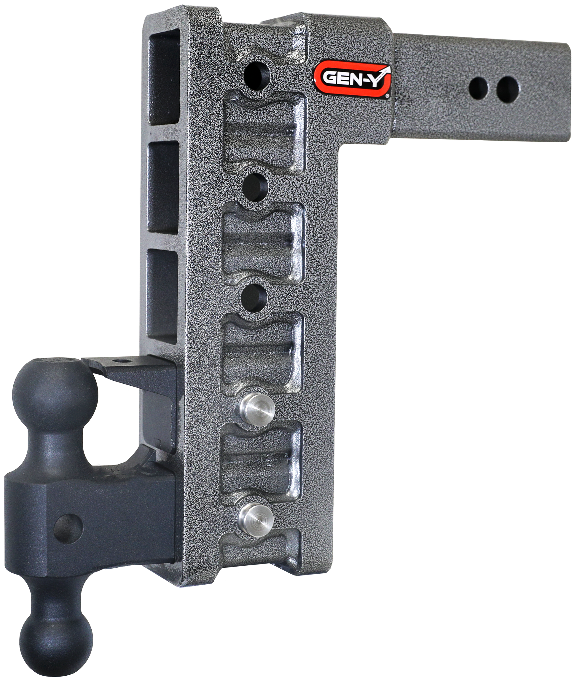 MEGA-DUTY 3" Shank 12" Drop 3.5K TW 32K Hitch with Dual-Ball & Pintle Lock GH-1725 - B2B Diesel and Gas Service