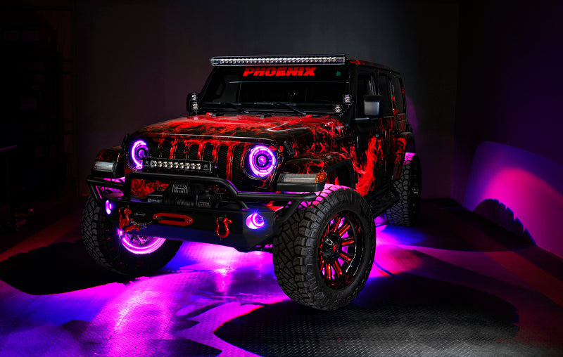 Oracle LED Illuminated Wheel Rings - ColorSHIFT - 15in. - ColorSHIFT No Remote - B2B Diesel & Gas Service