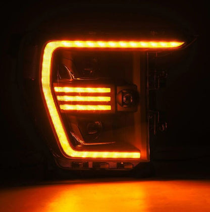 AlphaRex 21-22 Ford F150 PRO-Series Projector headlights Black w/Activ Light/Seq Signal - B2B Diesel & Gas Service