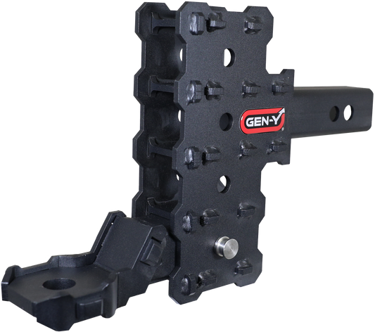 PHANTOM-X 2" Hollow Shank 4.5" Offset Drop .7K TW 7K Hitch & Platinum Ball Mount GH-13154X - B2B Diesel and Gas Service