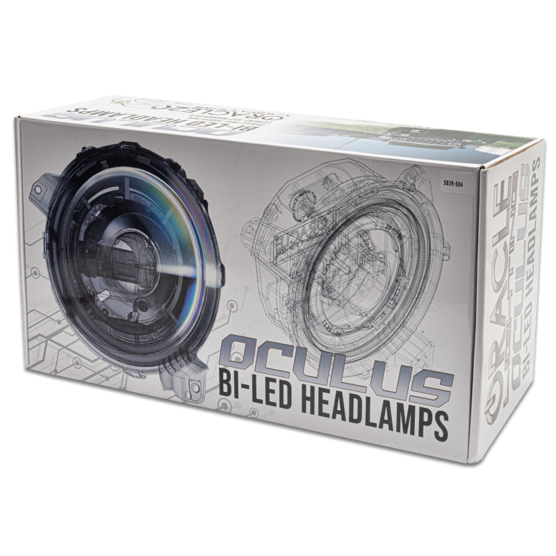 Oracle Jeep Wrangler JL Oculus Bi-LED Projector Headlights- Graphite Metallic - 5500K - B2B Diesel & Gas Service