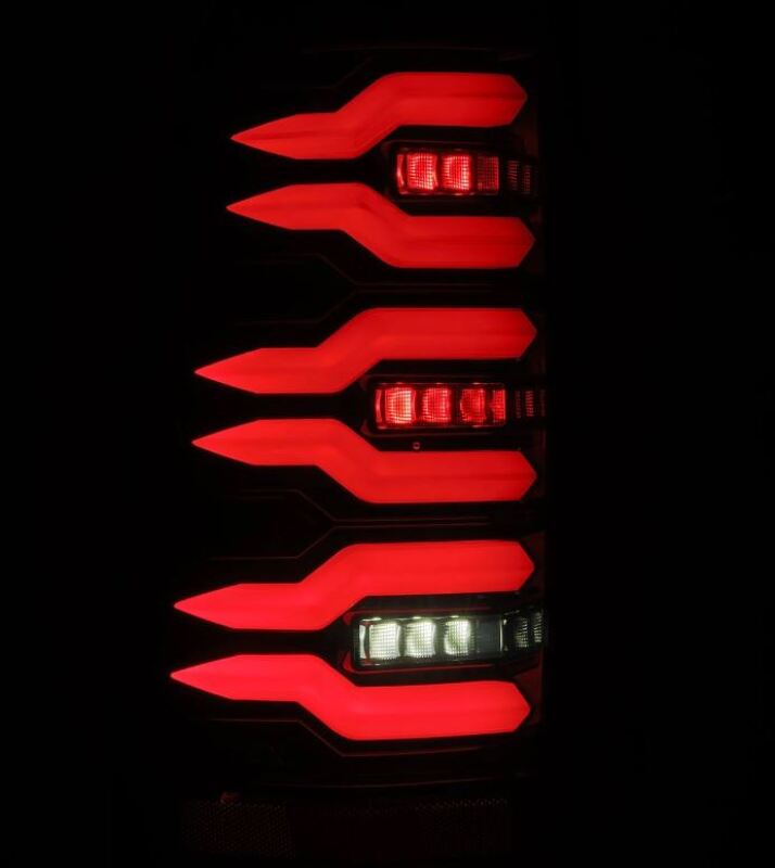 AlphaRex 99-06 Chevrolet Silverado Sierra LUXX-Series LED Tail Lights Alpha-Black - B2B Diesel & Gas Service