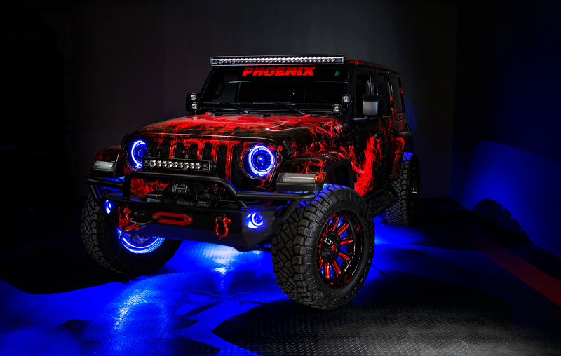 Oracle LED Illuminated Wheel Rings - ColorSHIFT - 15in. - ColorSHIFT No Remote - B2B Diesel & Gas Service