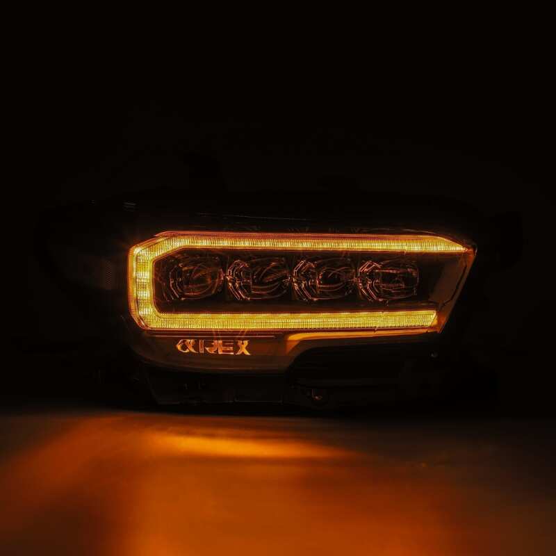 AlphaRex 16-20 Toyota Tacoma NOVA LED Projector Headlights Plank Style Black w/Activation Light - B2B Diesel & Gas Service