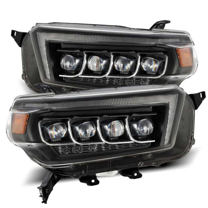 AlphaRex 10-13 Toyota 4Runner NOVA LED Projector Headlights Plank Style Black w/Seq Signal/DRL - B2B Diesel & Gas Service