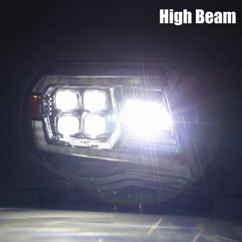 AlphaRex 05-11 Toyota Tacoma NOVA LED Projector Headlights Plank Style Black w/Activation Light/DRL - B2B Diesel & Gas Service