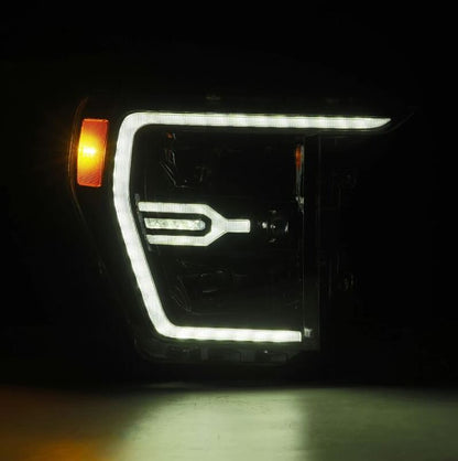 AlphaRex 21-22 Ford F150 Luxx-Series Projector Headlights Alpha-Black w/Activ Light/Seq Signal - B2B Diesel & Gas Service