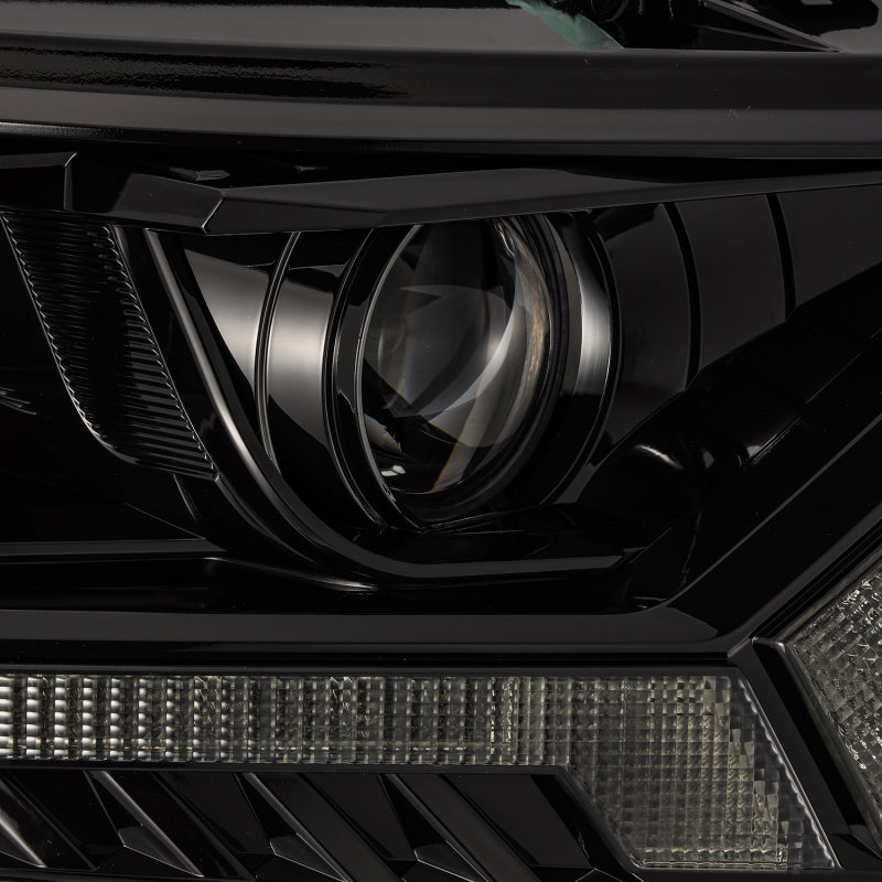 AlphaRex 19-21 Ford Ranger LUXX LED Proj Headlights Plank Style Alpha Black w/Seq Signal/DRL - B2B Diesel & Gas Service