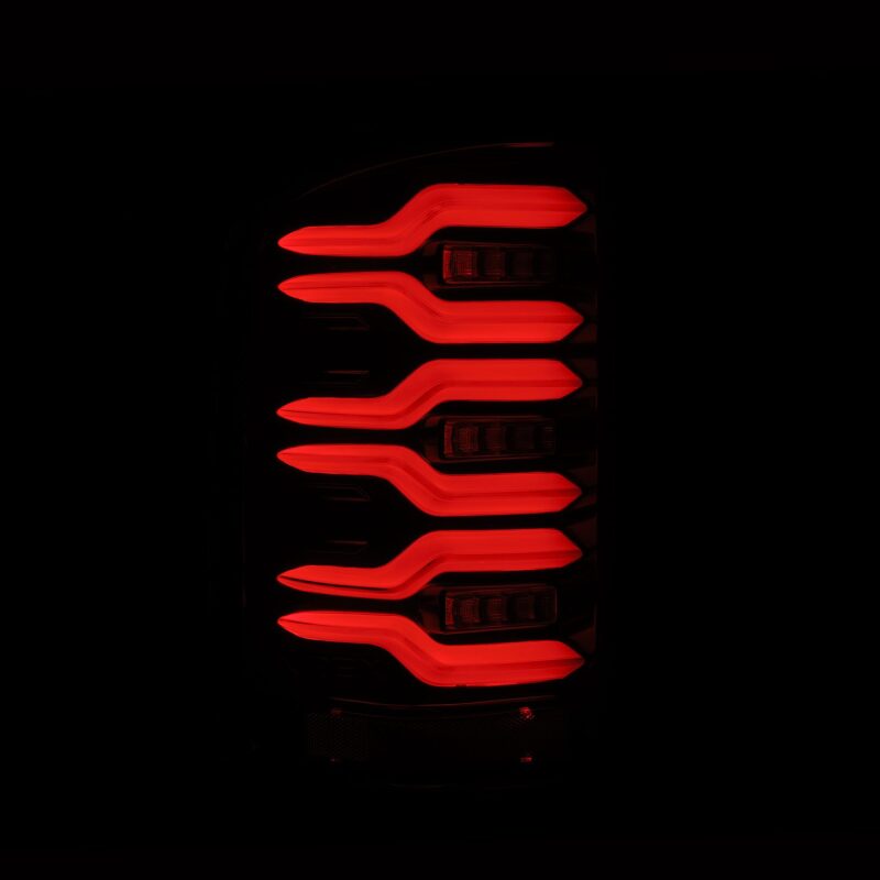 AlphaRex 14-18 GMC Sierra 1500/2500HD/3500HD LUXX-Series LED Tail Lights Alpha-Blk Actv Lgt Seq. Sig - B2B Diesel & Gas Service