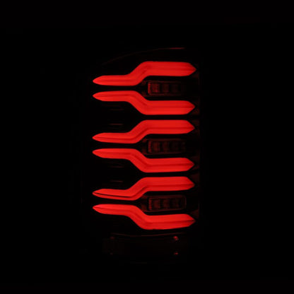 AlphaRex 14-18 GMC Sierra 1500/2500HD/3500HD LUXX-Series LED Tail Lights Alpha-Blk Actv Lgt Seq. Sig - B2B Diesel & Gas Service