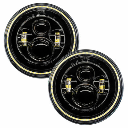 Oracle 7in High Powered LED Headlights - Black Bezel - White - B2B Diesel & Gas Service