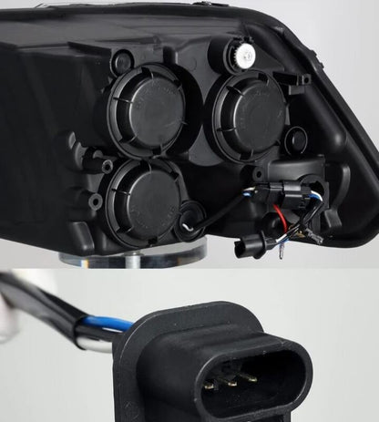 AlphaRex 09-18 Dodge Ram 1500HD PRO-Series Proj Headlights Plank Style Black w/Seq Signal/Smoked DRL - B2B Diesel & Gas Service