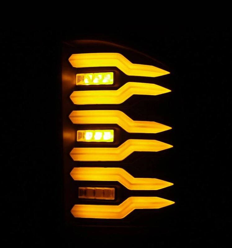 AlphaRex 07-14 Chevrolet Silverado 1500/2500HD/3500HD Luxx-Series LED Tail Lights Blk w/Smoked Lens - B2B Diesel & Gas Service