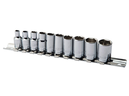 Eastwood 10 Piece 1/4 Inch Drive Metric Shallow Socket Set 