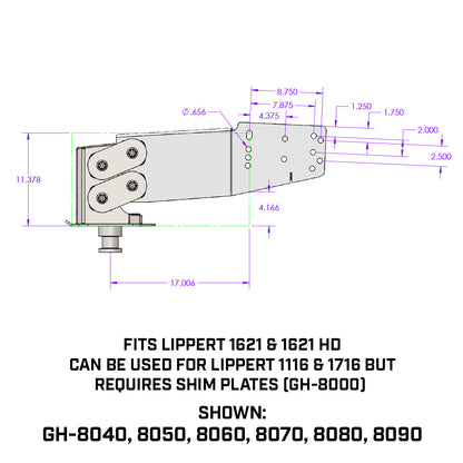 EXECUTIVE TORSION-FLEX 5th Wheel King Pin 1.5K-3.5K pin weight range 21K Towing GH-8040 - B2B Diesel and Gas Service