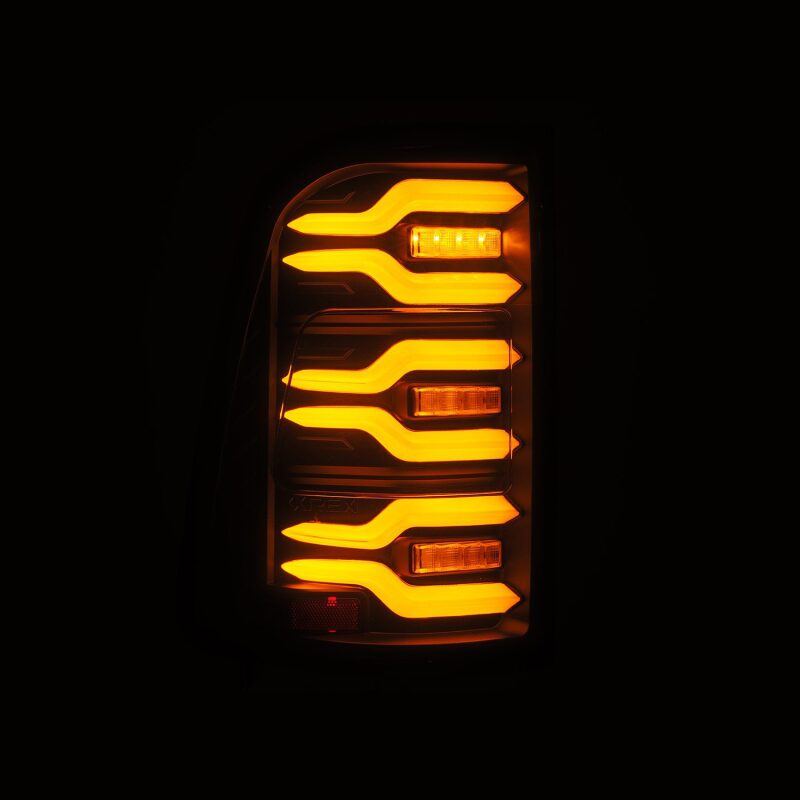 AlphaRex 19-21 Dodge Ram 1500 Luxx-Series LED Tail Lights Black w/Activ Light/Seq Signal - B2B Diesel & Gas Service