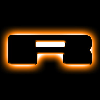 ORACLE Lighting Universal Illuminated LED Letter Badges - Matte Blk Surface Finish - R - B2B Diesel & Gas Service