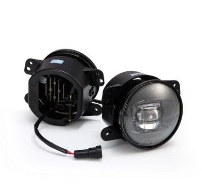 AlphaRex Universal Chrysler/Dodge/Hummer/Jeep DoubleTap Dual Color LED Proj Fog Lights - White/Amber - B2B Diesel & Gas Service