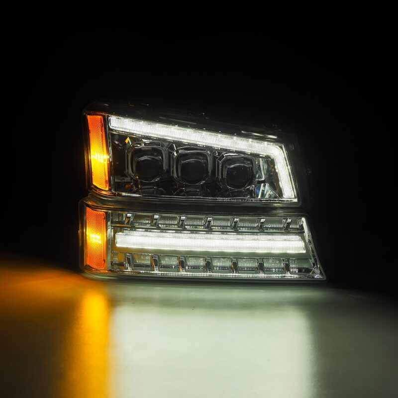 AlphaRex 03-06 Chevy Silverado 1500/2500HD/3500HD/Avalanche Chrome NOVA LED Proj Headlights - B2B Diesel & Gas Service